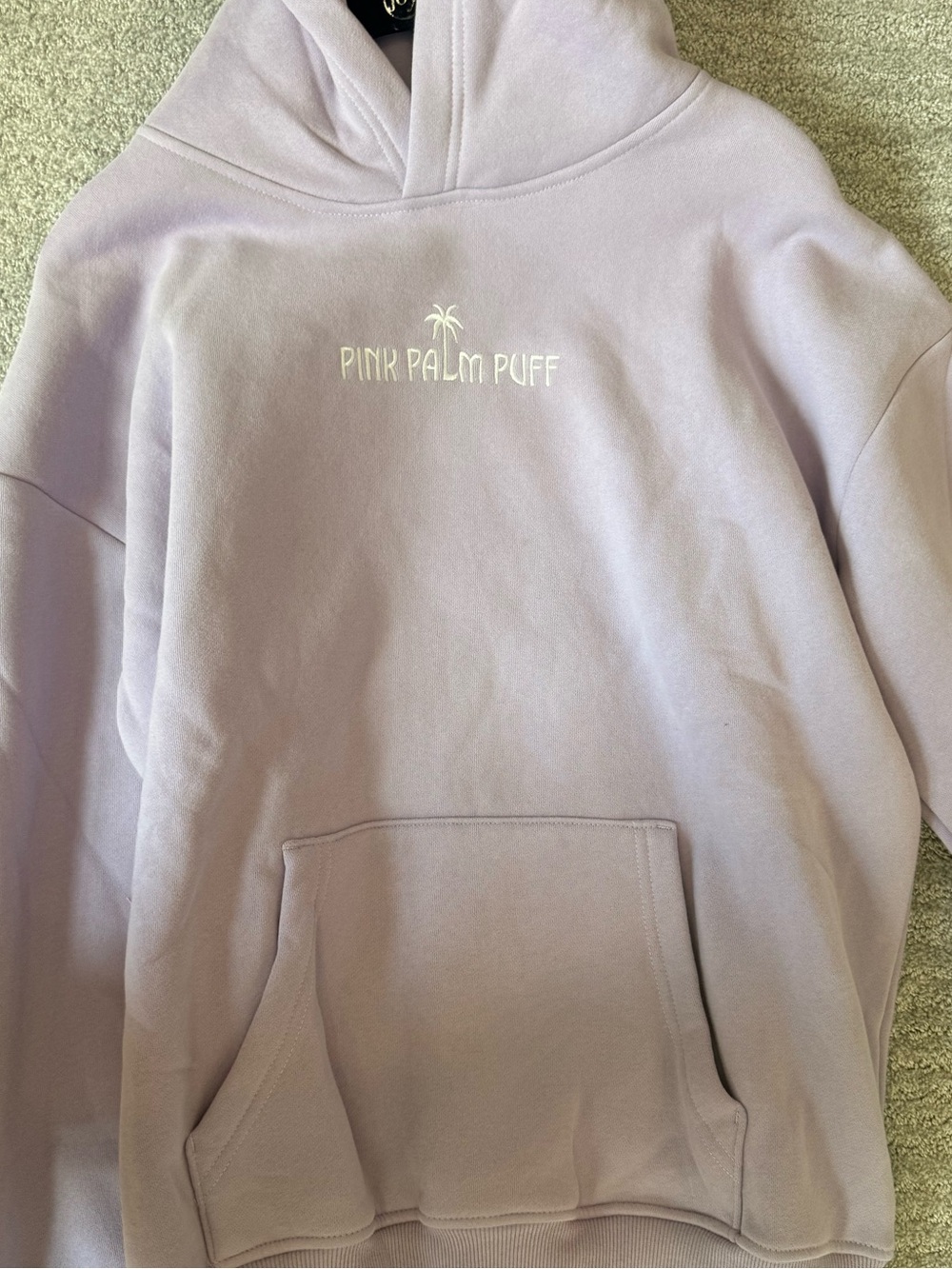 Pink Palm Puff Lilac Hoodie